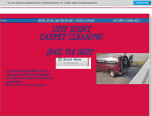 Tablet Screenshot of justrightcarpetcleaningsc.com